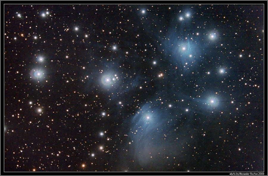 Messier 45, M45 Pleiades nebula astrophoto