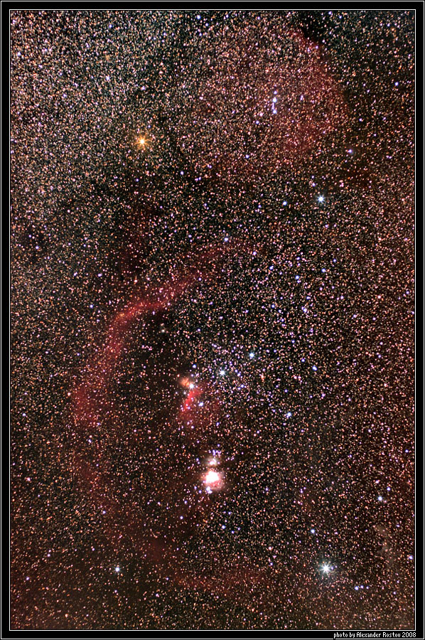 Orion constellation deep view, Barnard loop