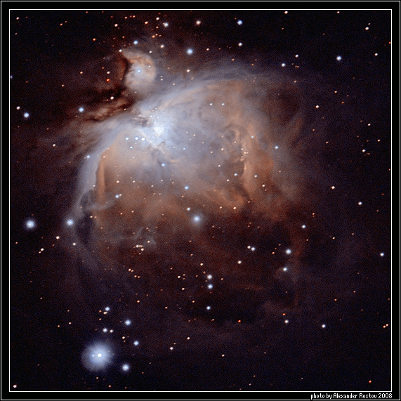 Messier 42, M42 Orion nebula astrophoto false color