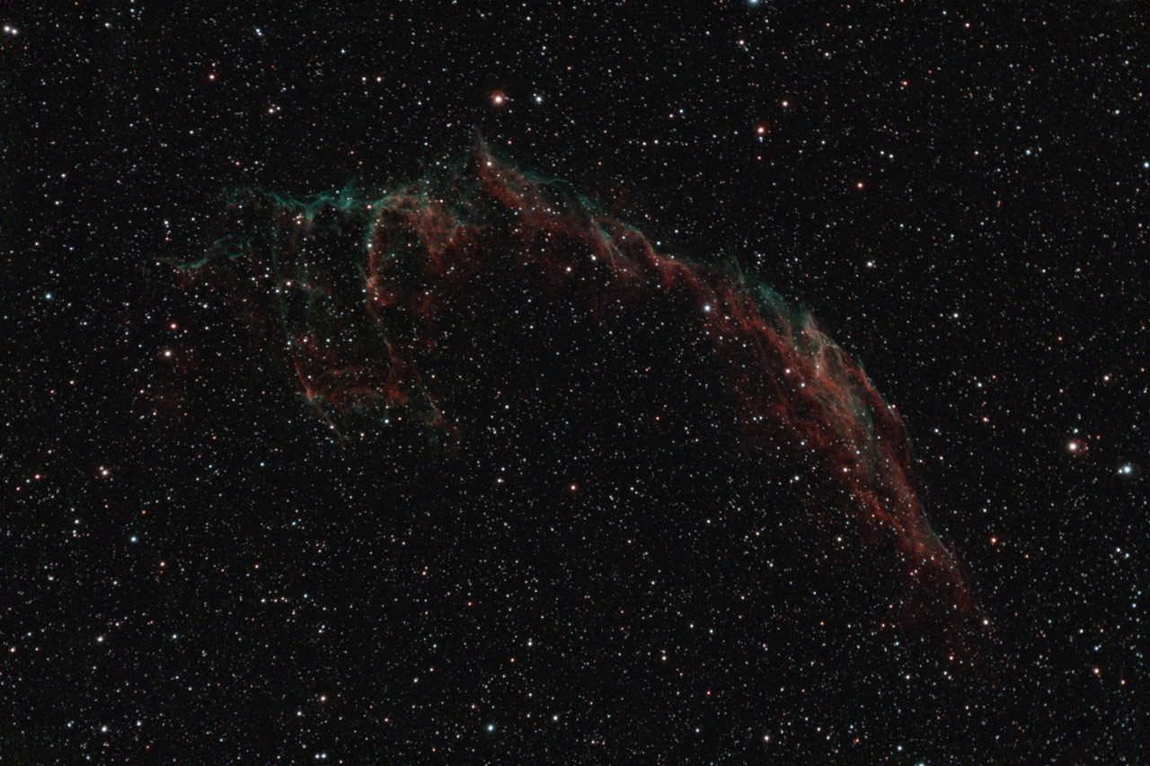 NGC 6992 - Veil Nebula, Alexander Rostov, Astrophoto, supernova remnant, nebula, ZM-6A 500/6.3, ЗМ-6А 500/6,3, Туманность Вуаль, остаток сверхновой, Baader UHC-s, Canon EOS 350Da, astrophoto, астрофото