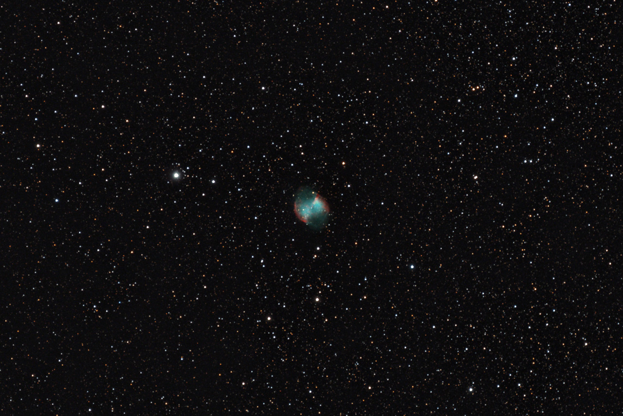 M27 (Messier 27) - Dumbbell Nebula, Alexander Rostov, Astrophoto, planetary nebula, ZM-6A, ЗМ-6А, 3М-6А, М27, Туманность Гантель, планетарная туманность, Apple Core Nebula, NGC 6853, Baader UHC-s, Canon EOS 350Da