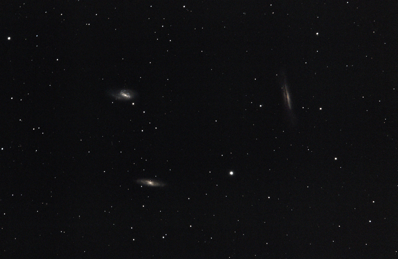Leo Trio Galaxies, Leo Triplet, Messier 65, Messier 66, NGC 3628 astrophoto, Canon EOS 450Da